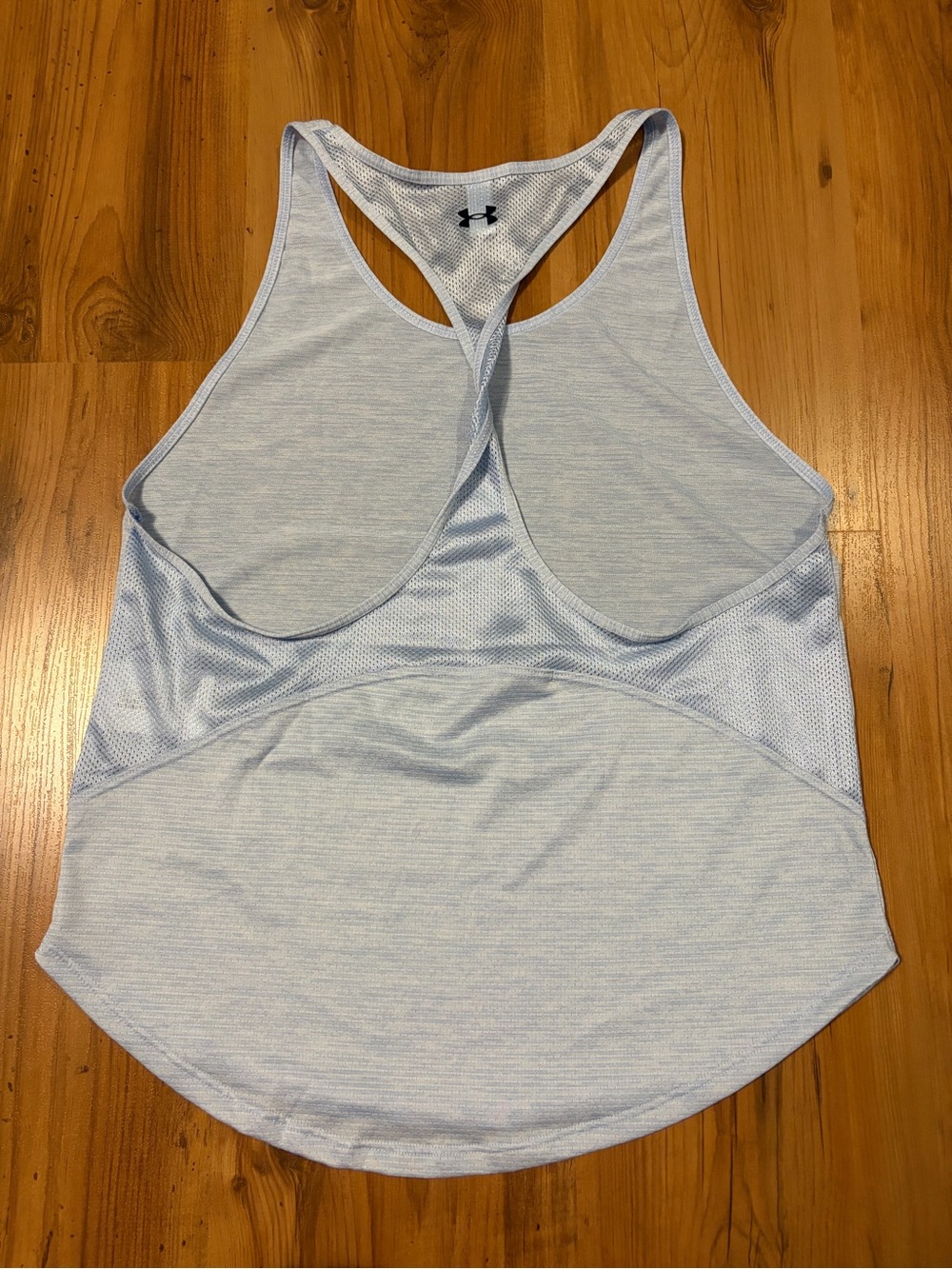 Under Armour Pale Blue Mesh Racerback Twist Tank
